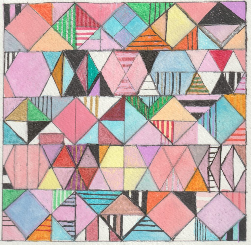 A colourful abstract square image